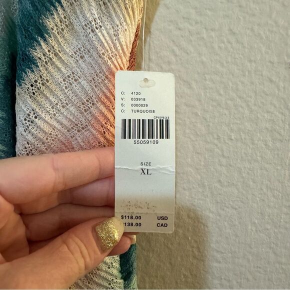 NWT Maeve Anthropologie Maria Multicolor Chevron Sweater Midi Skirt XL - Picture 12 of 13